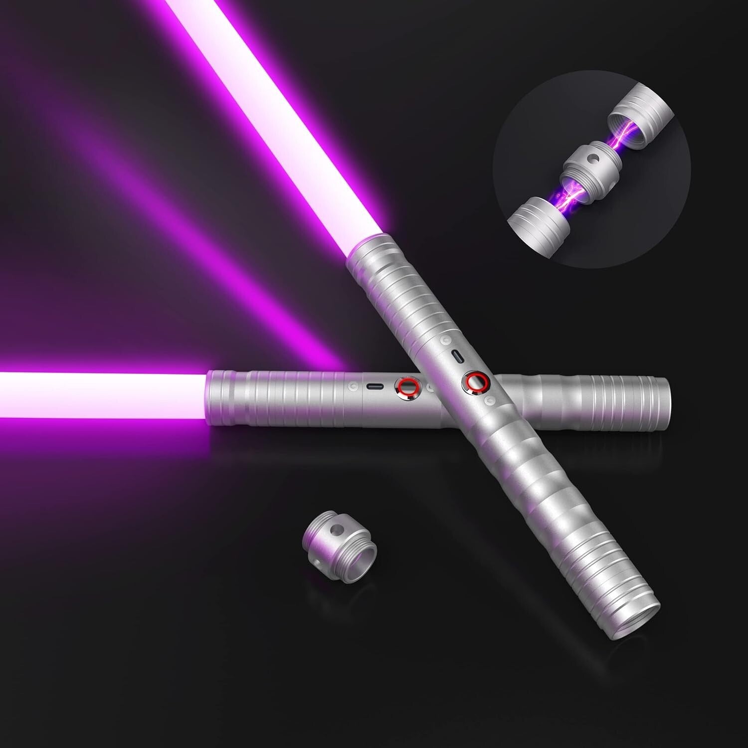 Dual-Function Lightsaber with 12 RGB Colors and Metallic Hilt - Combat Ready
