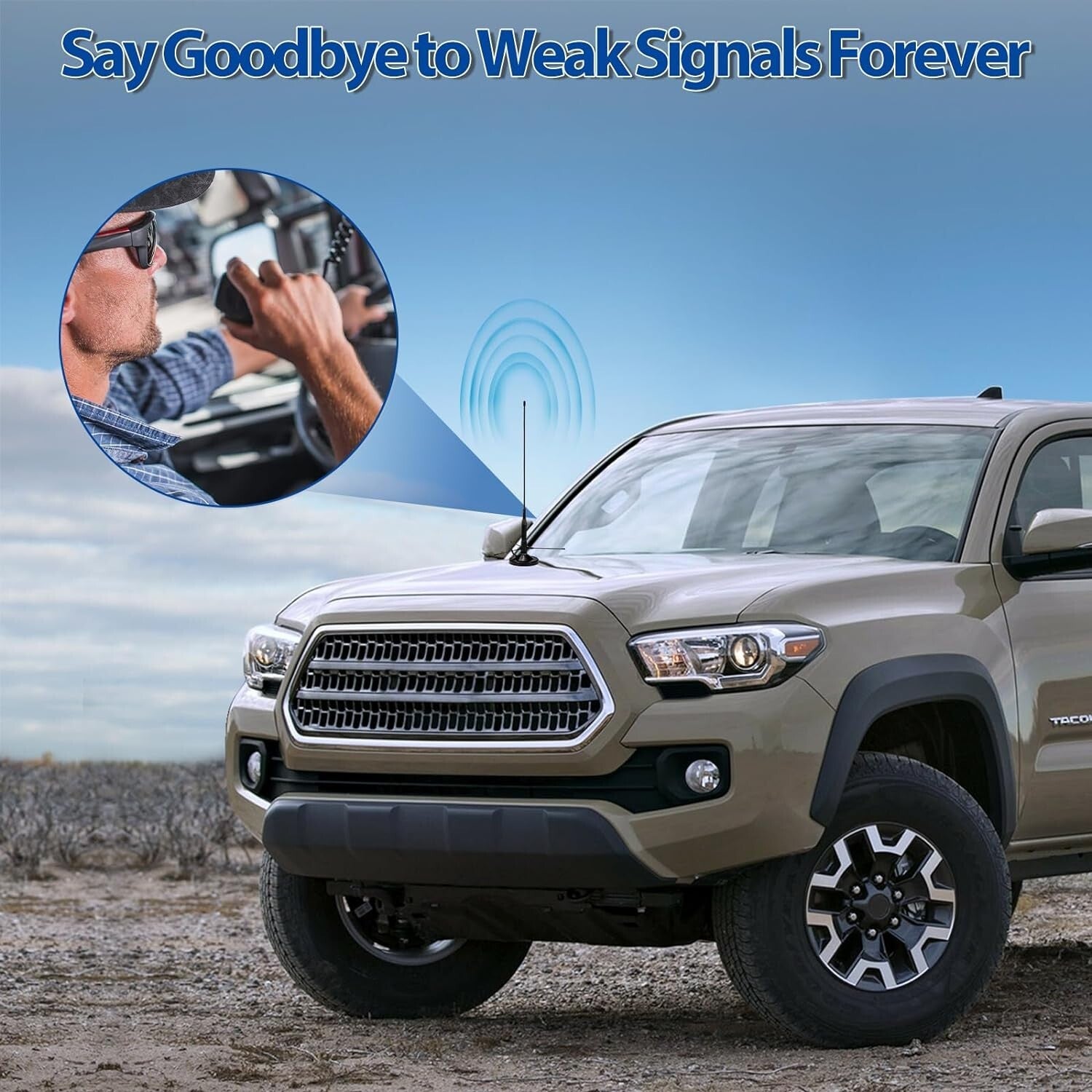 5M Cable Mobile Ham Radio Antenna with Dual Band Magnetic Mount - Easy Install