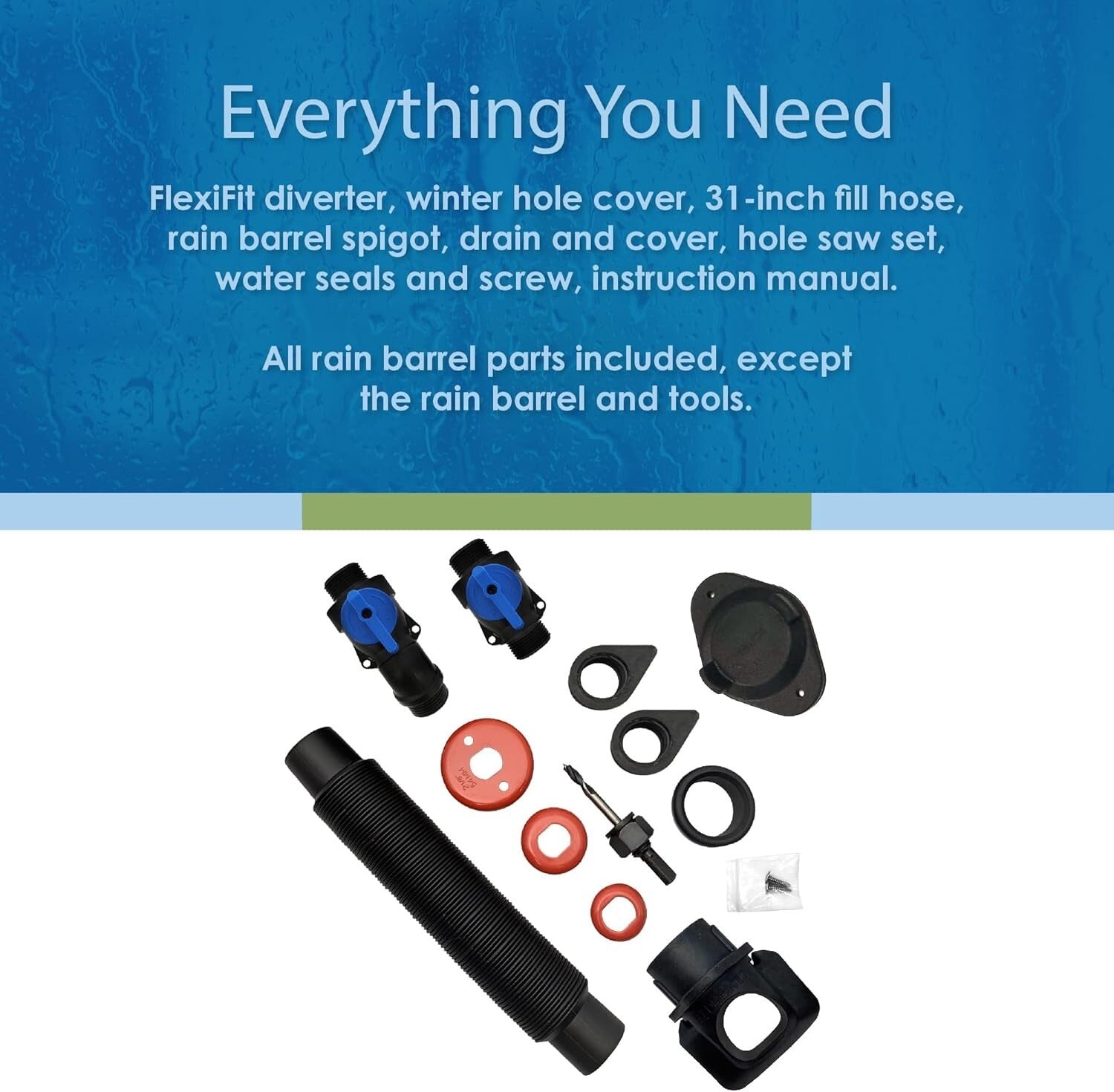 All-in-One Rainwater Collection System - DIY Diverter & Accessories Included