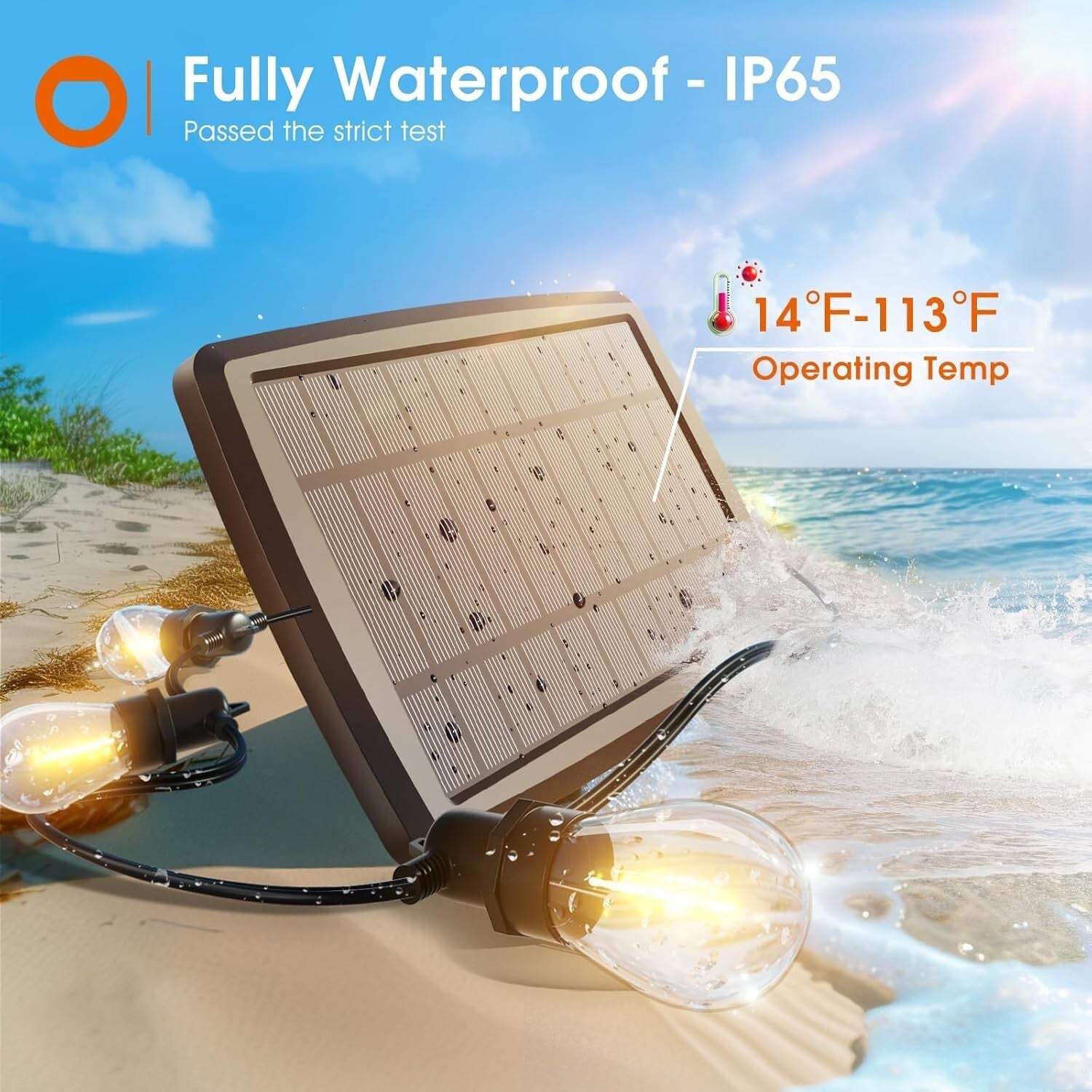 Elegant Remote-Controlled Solar String Lights - Waterproof & Energy Efficient