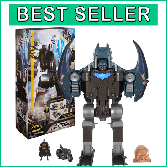 Epic 4-in-1 Gotham City Guardian Playset: Transforming Mech Batman with Lights