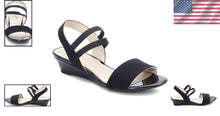 Load image into Gallery viewer, Elegant Women's Yolo Black Wedge Shoes with All-Day Comfort &amp; Stability