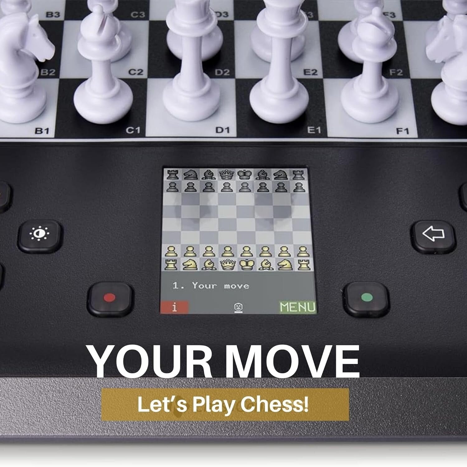 Portable Smart Chess Board with Magnetic Pieces - Perfect for Learning & Play