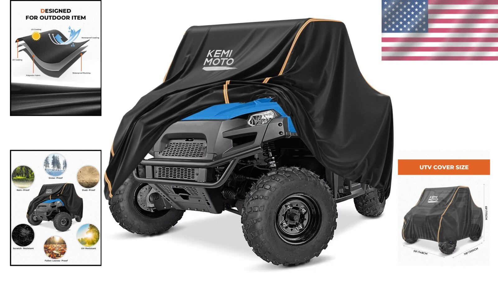 Durable All-Weather Protection UTV Cover - Fits Polaris Ranger and CFMOTO Zforce