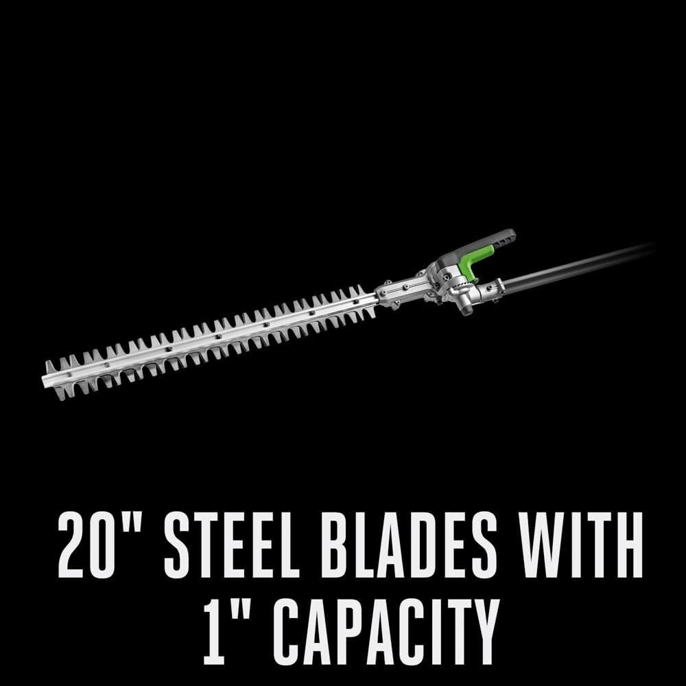 Efficient 20-Inch Steel Hedge Trimmer for Multi-Head System - 12 Positions