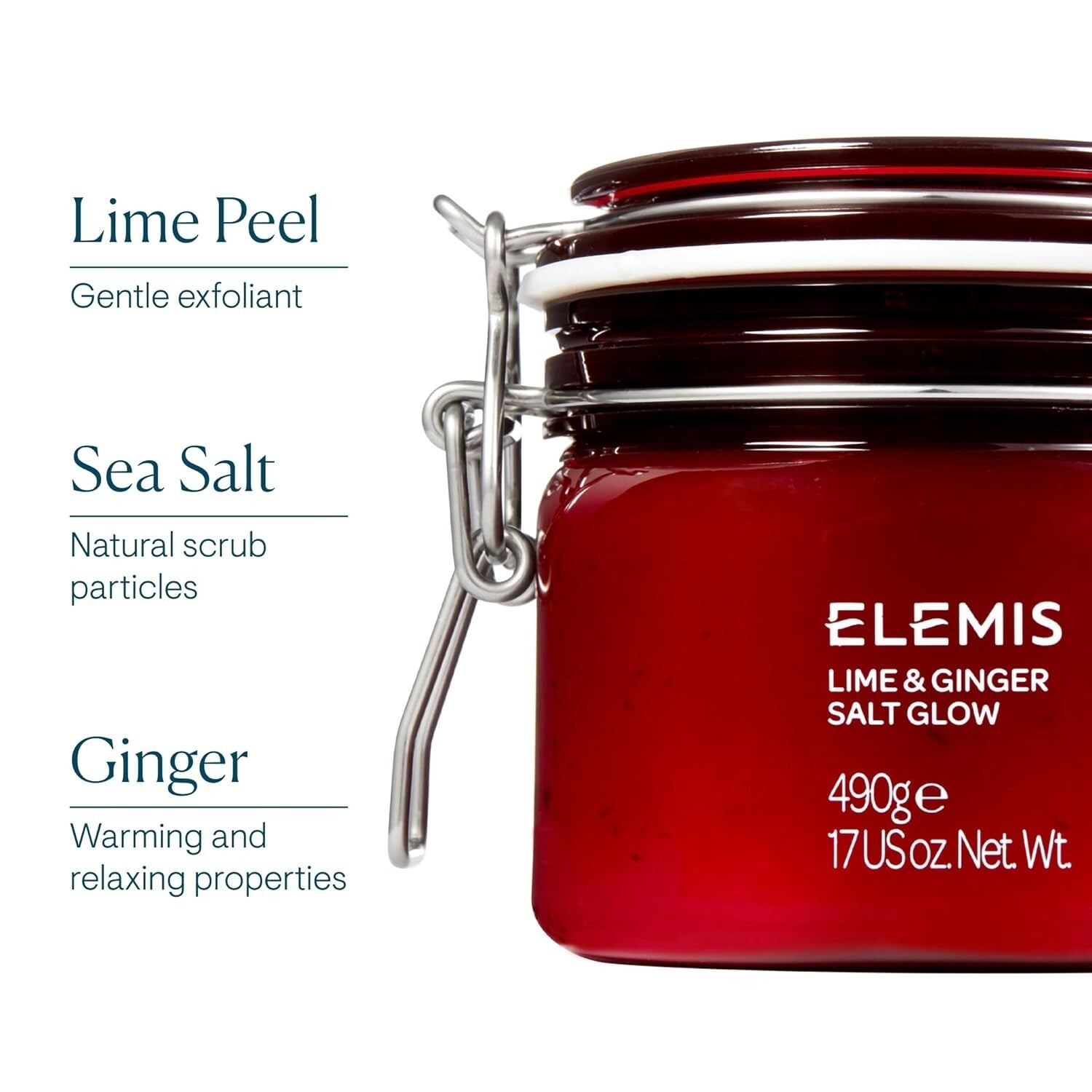 Exotic Lime & Ginger Salt Scrub - 490g Invigorating Exfoliant for Smooth Skin