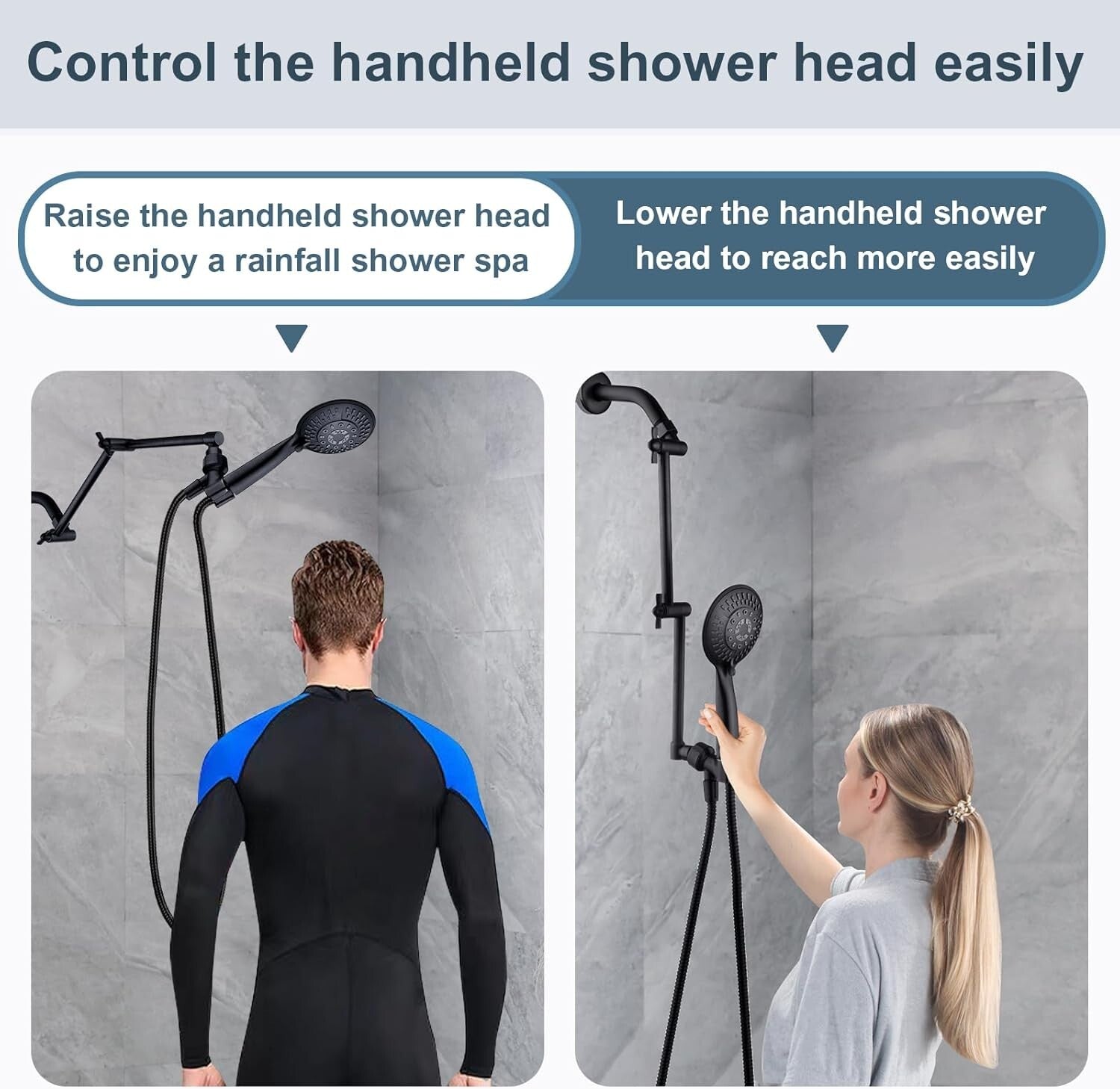 14-Inch Brass Shower Arm Extender in Oil-Rubbed Bronze - Adjustable Height