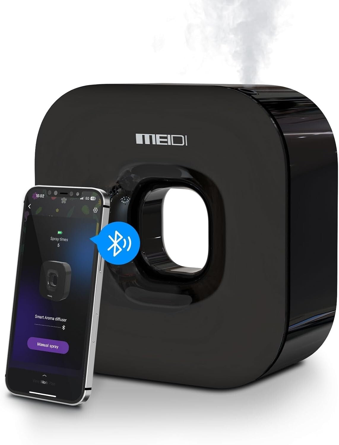 App-Controlled Waterless Diffuser with 3000 Sq Ft Coverage - Modern Elegance