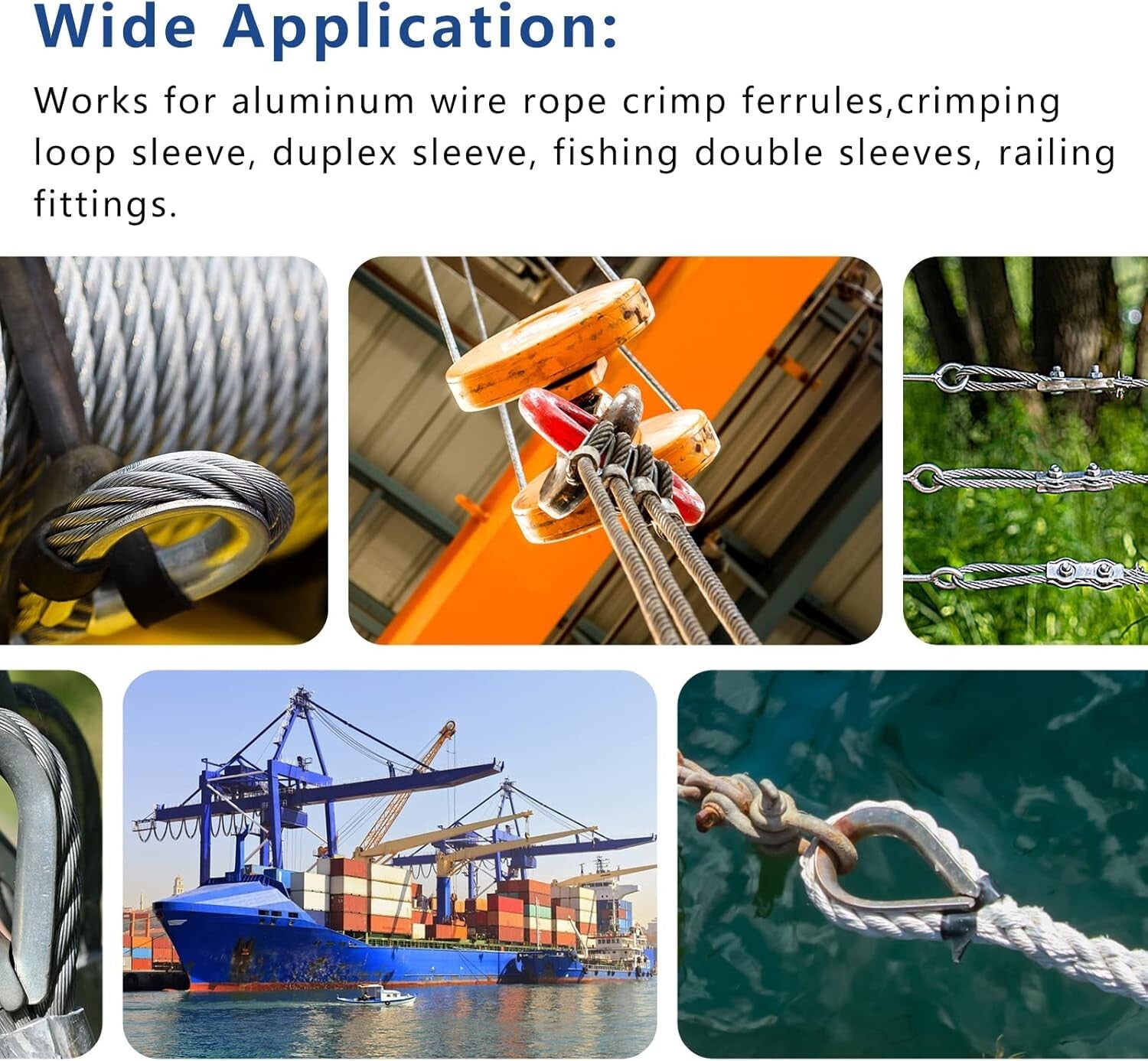 Versatile 1/8'' Wire Rope Crimping Tool Kit: Ideal for DIY & Outdoor Projects