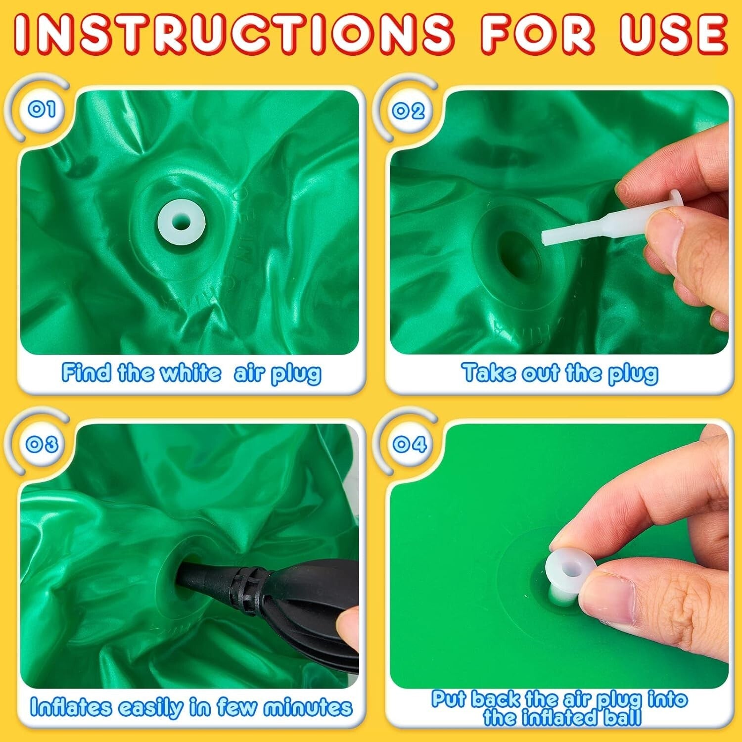 6-Pack 20-Inch Inflatable Hopper Balls with Pump - Fun Family Outdoor Games