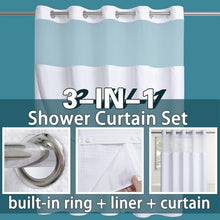 Load image into Gallery viewer, Luxurious 84-Inch Waterproof Shower Curtain with Removable Liner - White Waffle