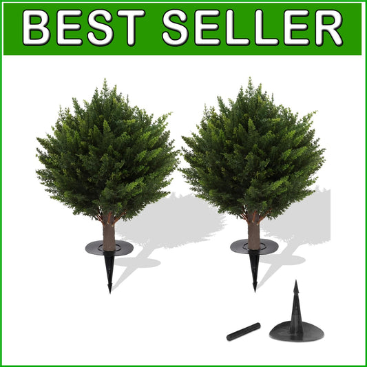 Durable Fade-Proof Artificial Cypress Trees - 15.7'' Topiary for All Spaces