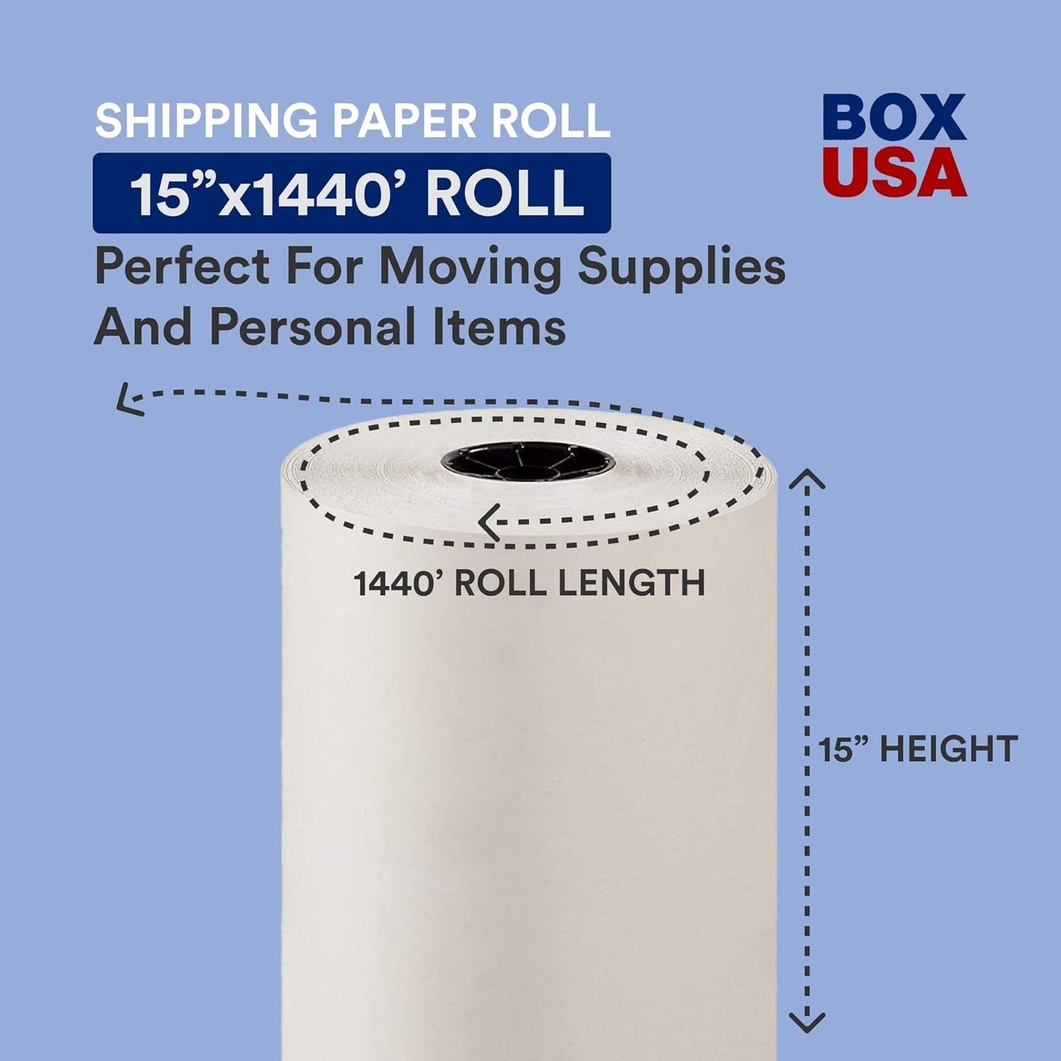 Bulk 1440' Newsprint Paper Roll - Unprinted Clean Sheets for Shipping & Storage