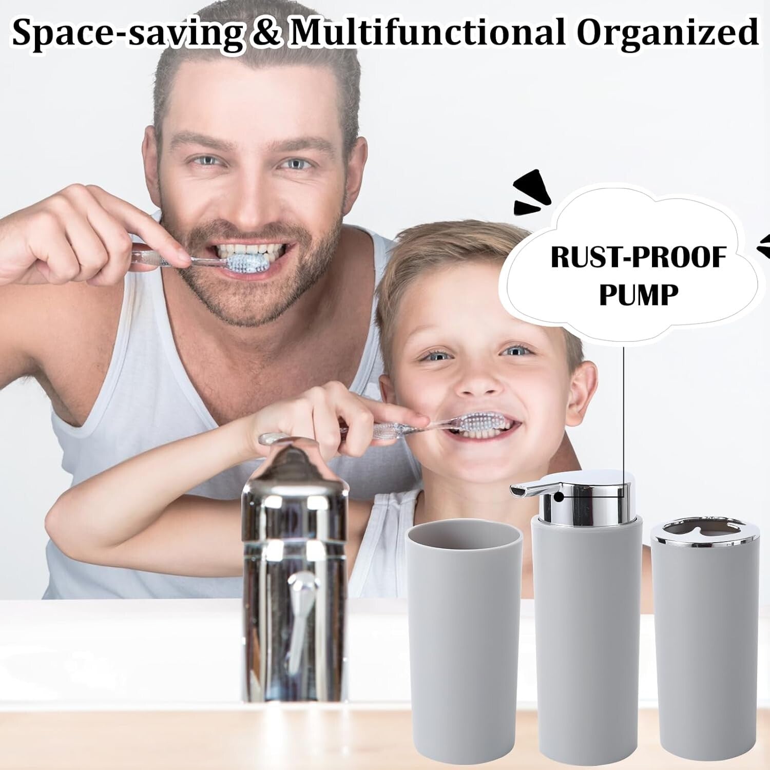 Durable Bathroom Decor 24PCS Set with Shower Curtain + Soft Microfiber Rugs