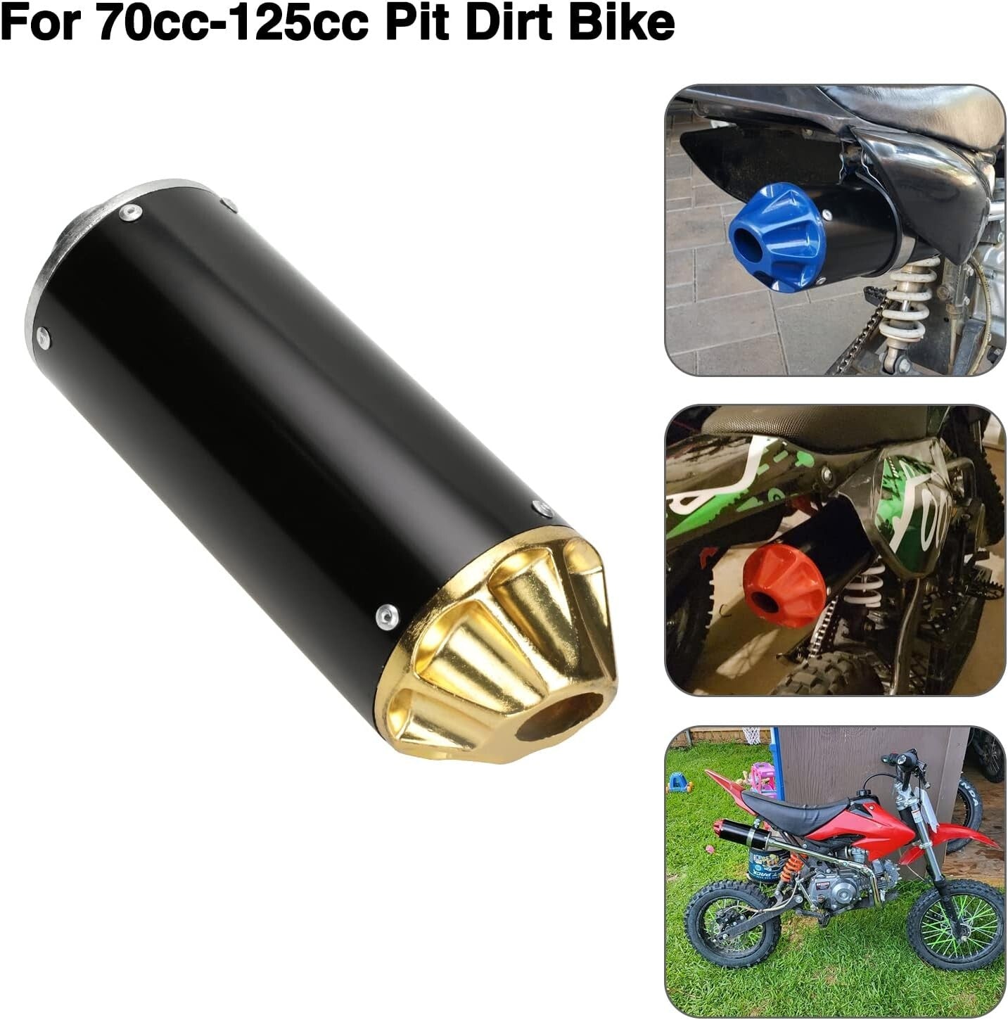 Complete Exhaust Muffler Kit for 70cc-125cc Dirt Bikes - Upgrade Performance