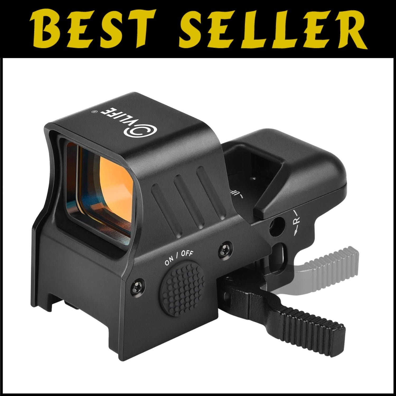 Quick-Detach Picatinny Red Dot Sight with Multiple Reticle System for Hunters