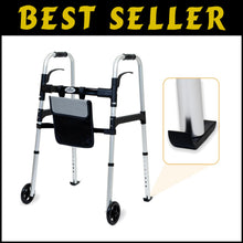 Load image into Gallery viewer, Lightweight Mobility Walker with Glide Skis and Storage Basket - Silver Design