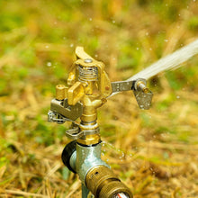 Load image into Gallery viewer, Heavy Duty 1/2 Inch Brass Impact Sprinklers - Adjustable 360° Coverage (4 Pack)