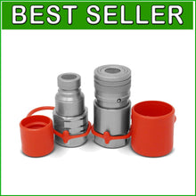 Load image into Gallery viewer, Universal 1/2" Hydraulic Couplers Set for Skid Steers - Durable with Dust Caps