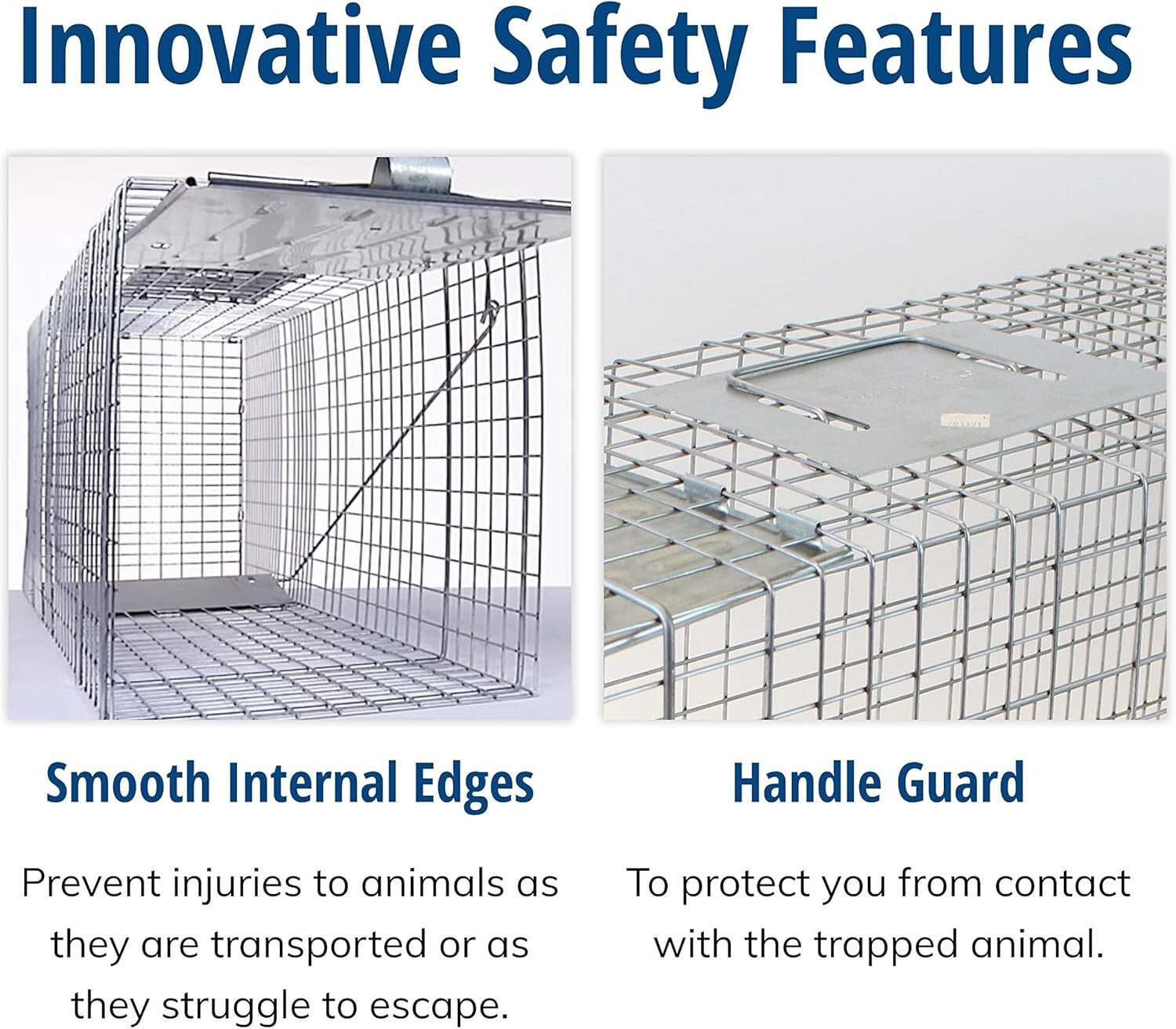 Professional Quality 1-Door Humane Animal Trap - Safe for Cats, Raccoons & More