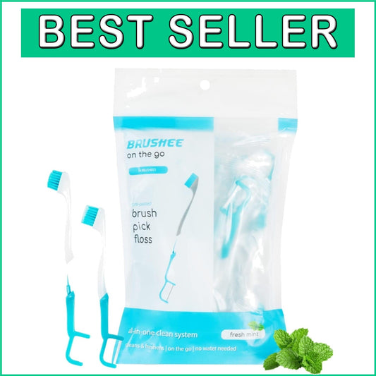 4-in-1 Portable Travel Toothbrush Set - Brush, Floss, Pick, and Paste - 120-Pack