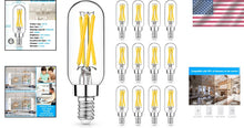 Load image into Gallery viewer, 12 Pack Dimmable T6 LED E12 Bulbs - 4W (40W Equivalent) Clear 4000K Lighting