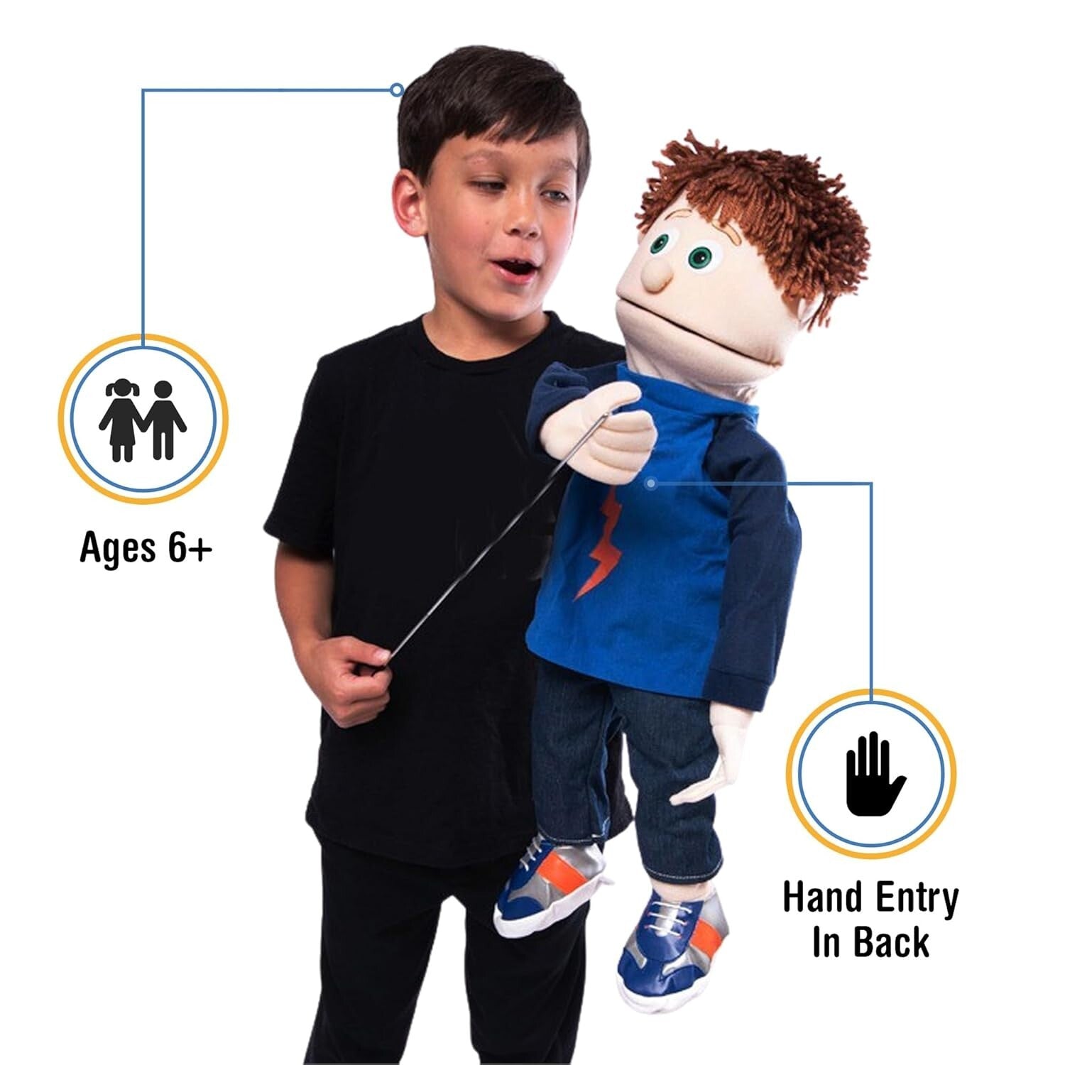 25" Tommy Full Body Ventriloquist Puppet - Lightweight, Easy-to-Use Joy