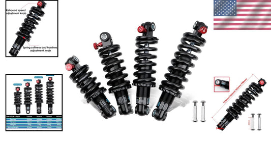 Adjustable Hydraulic Rear Shock Absorber for MTB/E-Bike/Scooter - 125MM to 190MM