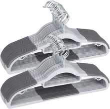 Load image into Gallery viewer, Triangular Shape Heavy-Duty 50 Clothes Hangers with Non-Slip Coating - Gray