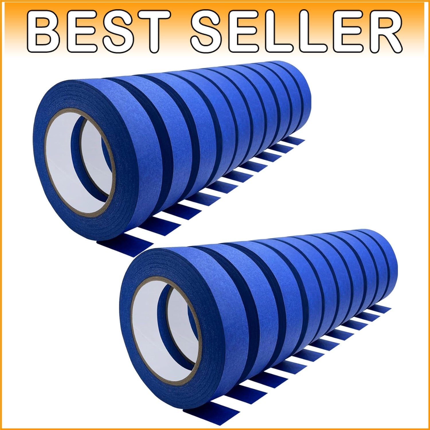 Multi-Surface 20-Roll Blue Masking Tape - Ideal for DIY Crafts & Painting