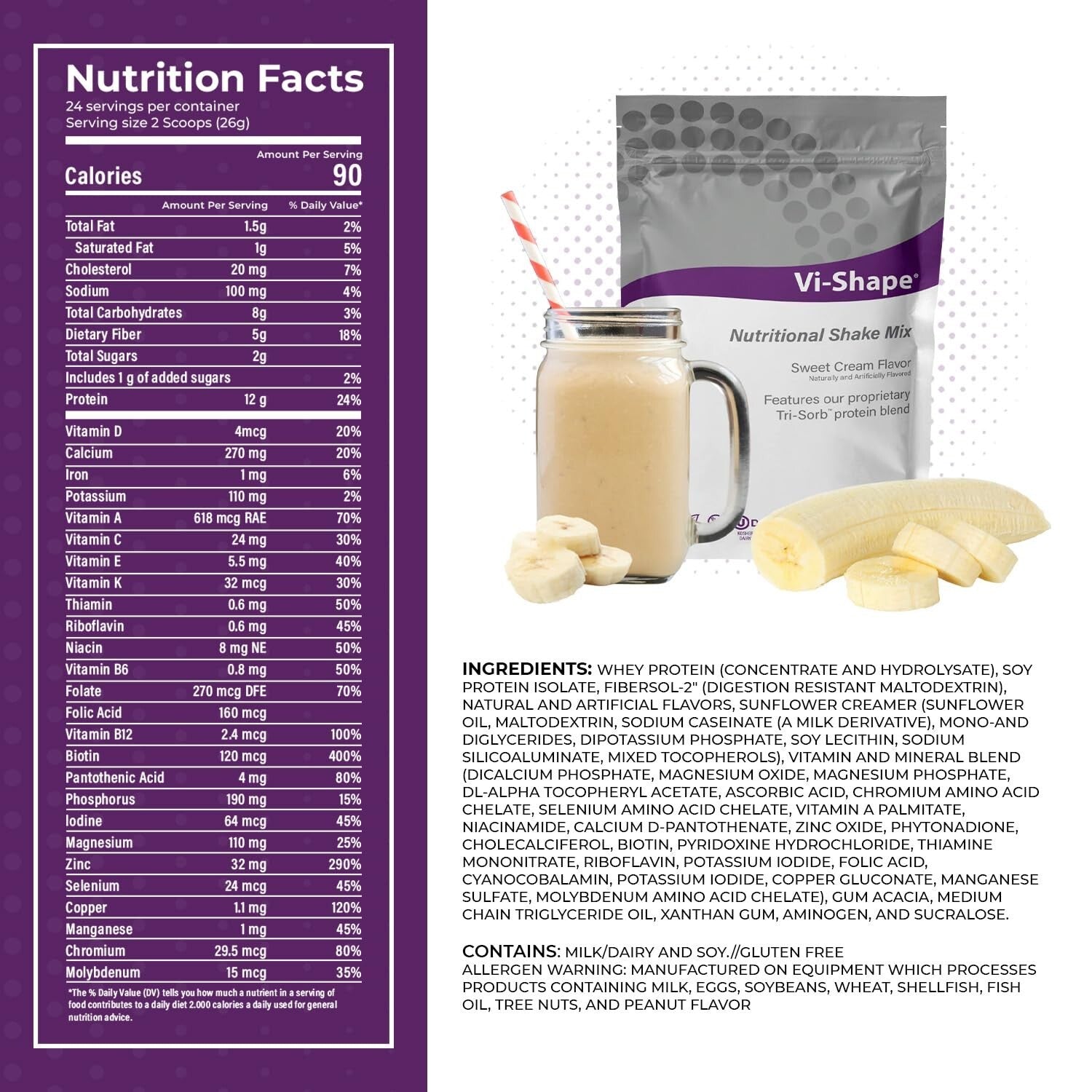 Delicious Banana Bread Electrolyte Shake & Meal Replacement - 24+15 Servings