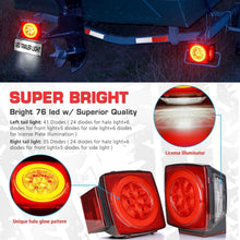 Load image into Gallery viewer, Super Bright DOT Certified LED Trailer Light Kit with Wiring Harness - 80 Inch