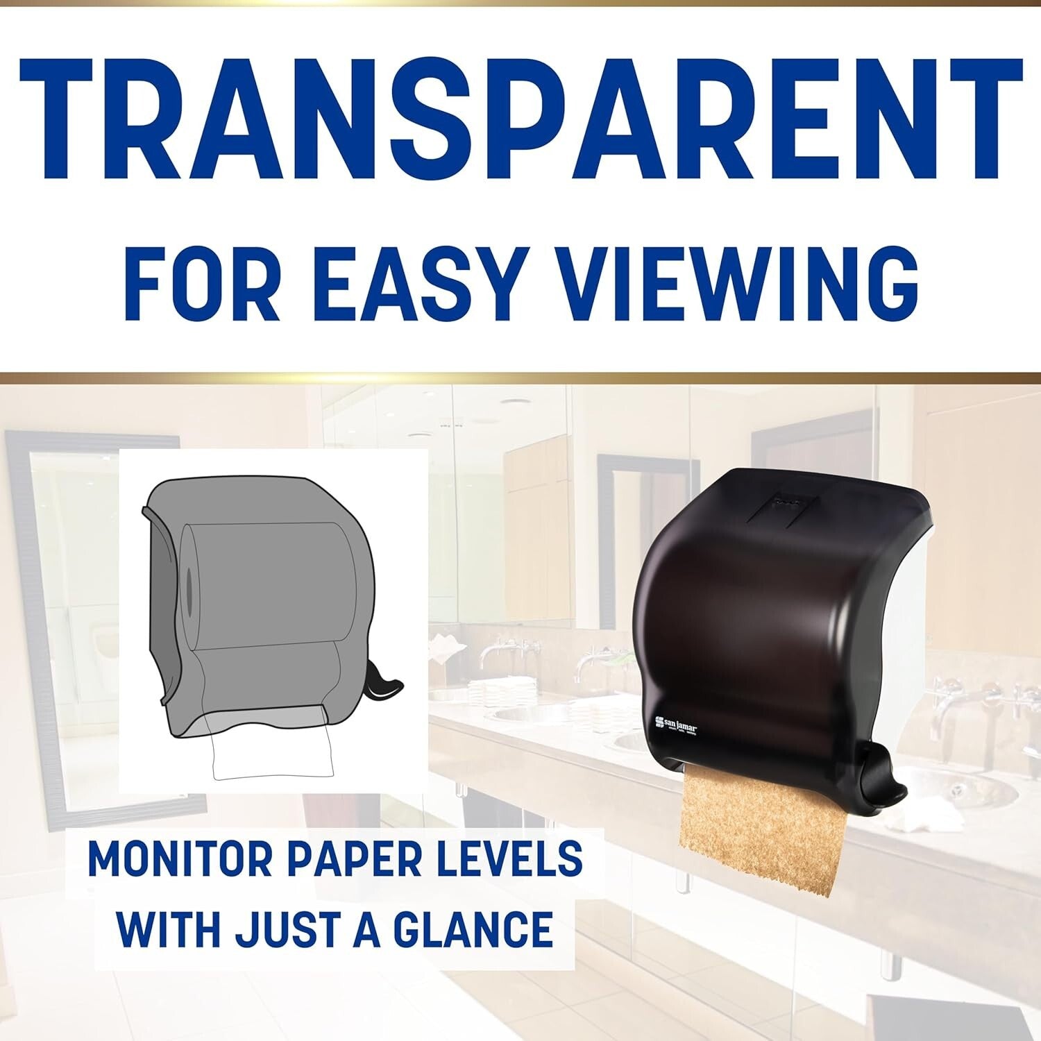 Durable Plastic Paper Towel Dispenser for Kitchens and Bathrooms - Wall Mounted