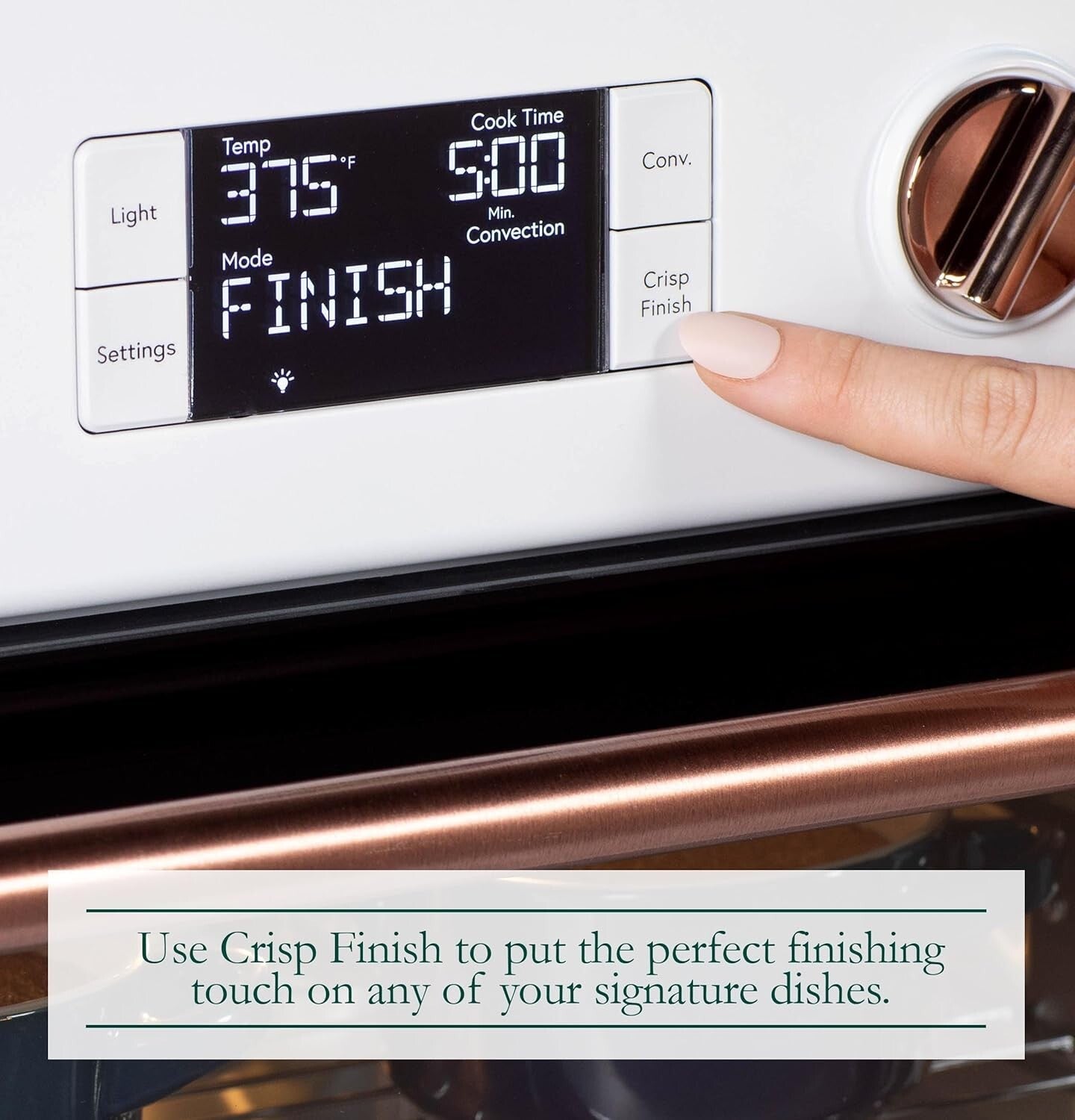 Couture Air Fry Oven - Versatile Matte White Kitchen Appliances with LCD Display