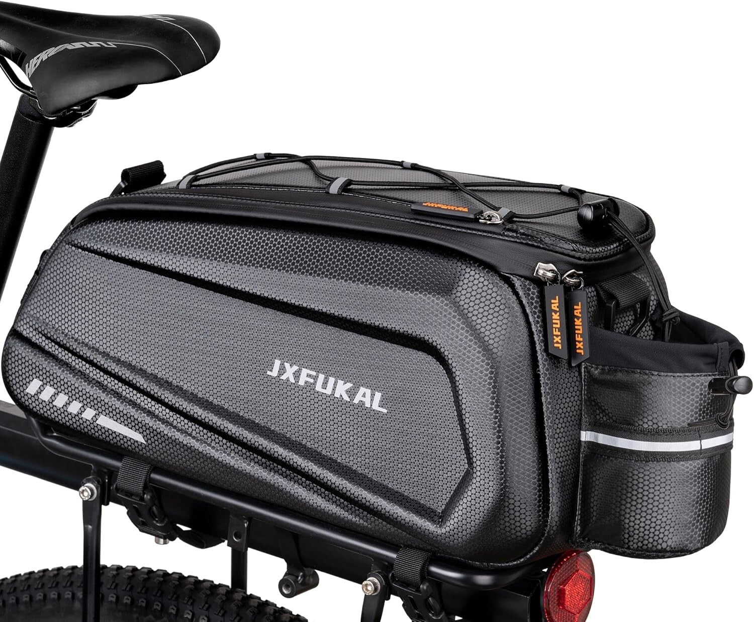 9.5L Bicycle Trunk Bag with Reflective Design & Rain Cover for Safe Commuting