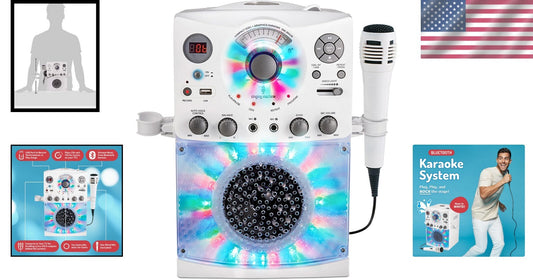 All-in-One Karaoke Machine with Wired Mic & Disco Lights - Perfect for Parties!