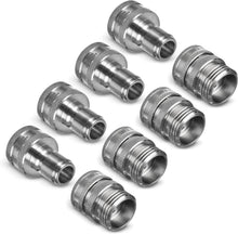 Load image into Gallery viewer, 304 Stainless Steel Quick Connect Garden Hose Fittings Set - One Hand Operation
