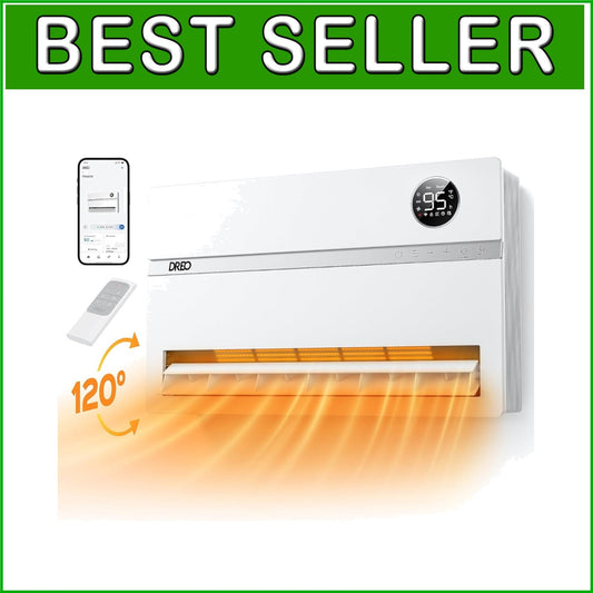 1500W Wall-Mounted Heater with 120° Oscillation & Adjustable Thermostat - WH719S