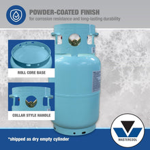Load image into Gallery viewer, Blue Powder Coated Refrigerant Recovery Cylinder - 30 lb with 1/2" ACME Fittings
