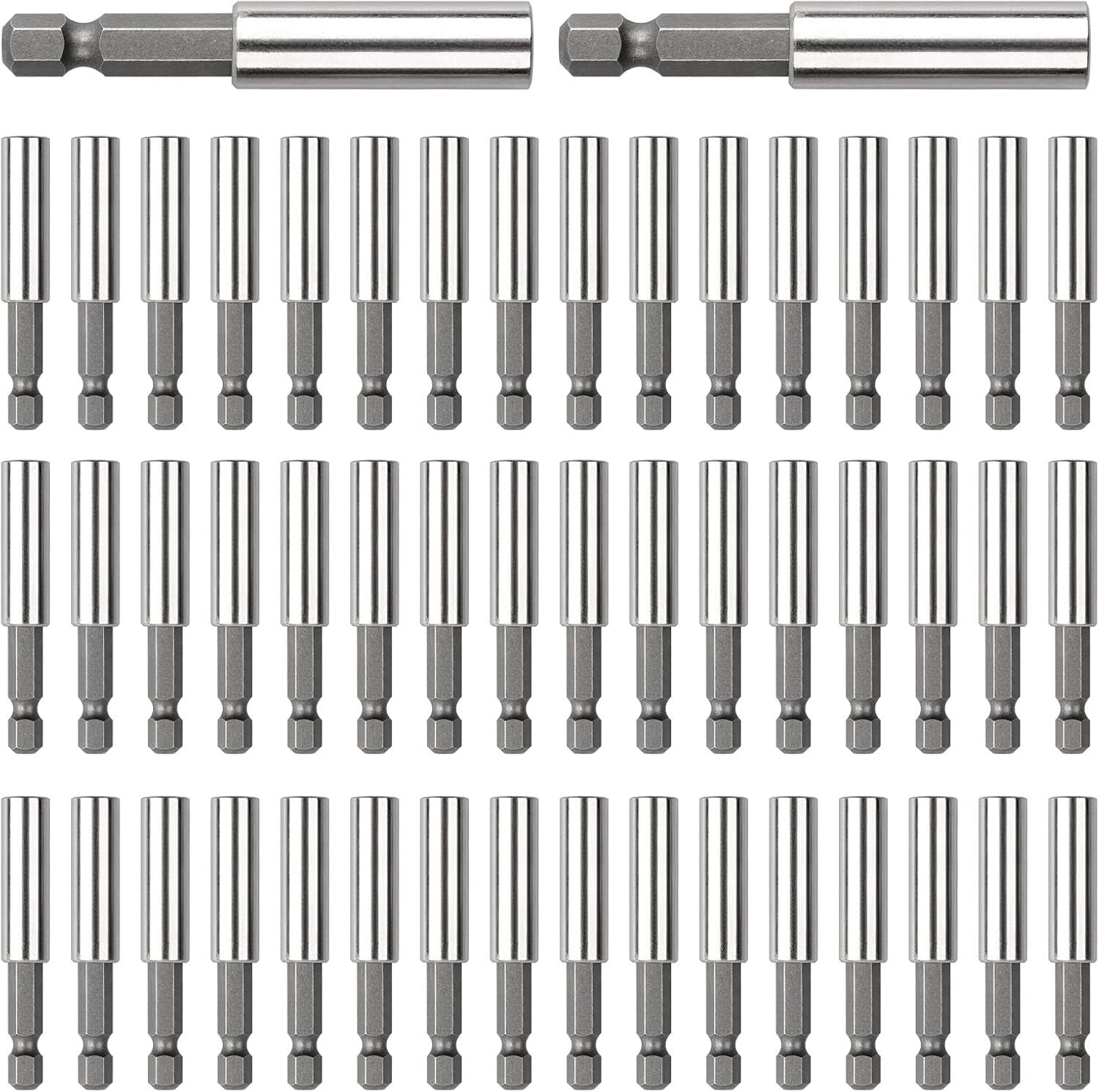 50-Pack Magnetic Extension Holders for 1/4" Hex Shank - Ultimate Tool Companion