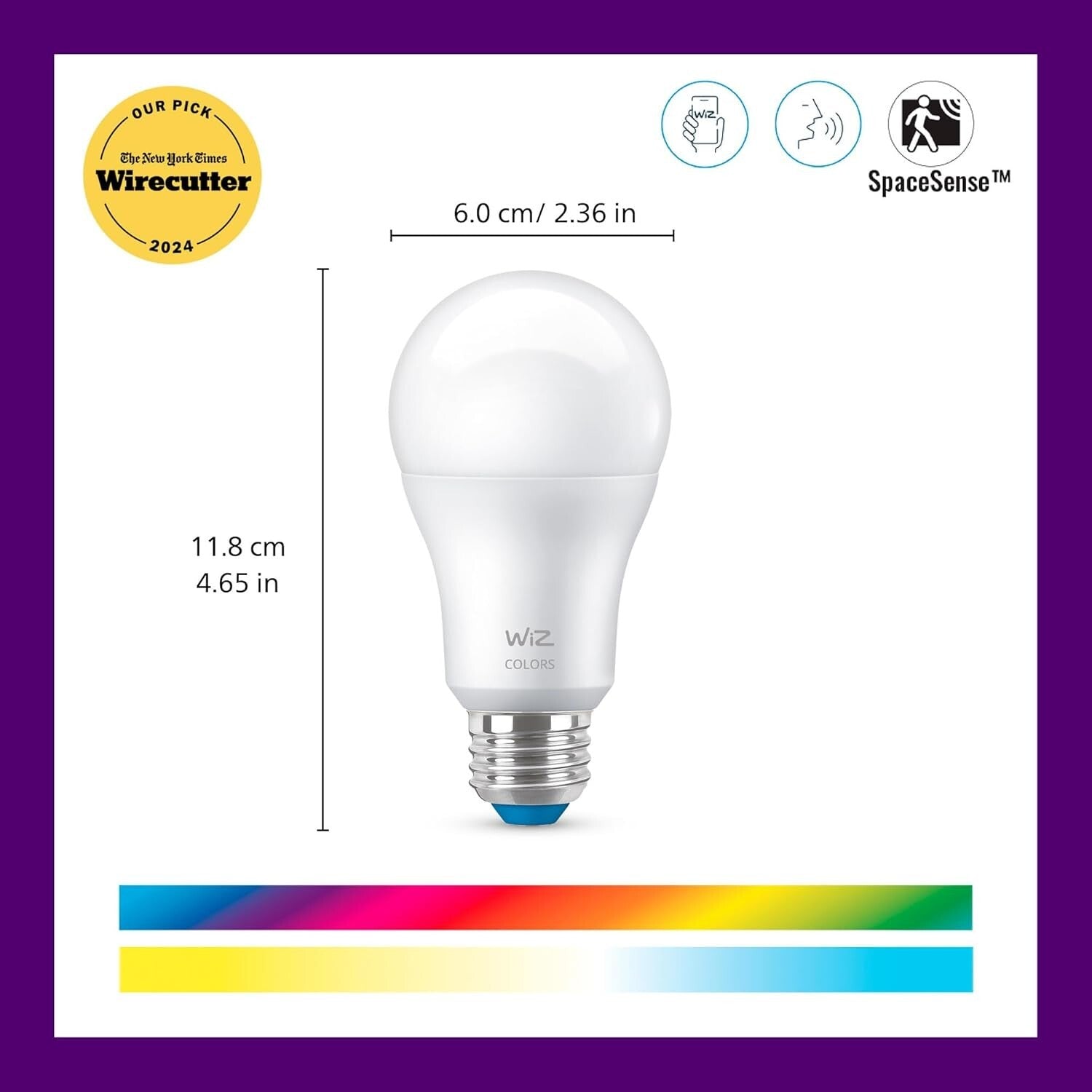 Energy Efficient 60W A19 LED Smart Bulbs - 6 Pack with Matter Compatibility