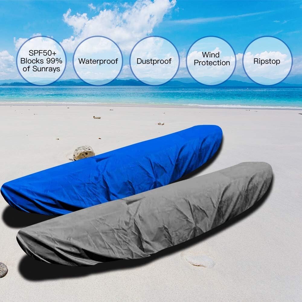 Durable 7.8-18ft Kayak Cover - Waterproof Oxford Fabric with Adjustable Bandage