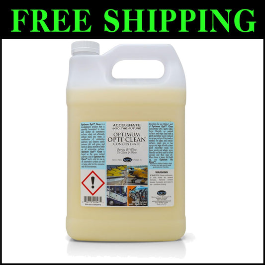 Eco-Friendly 1 Gallon Optimum Waterless Car Wash Spray - Clean & Protect in One