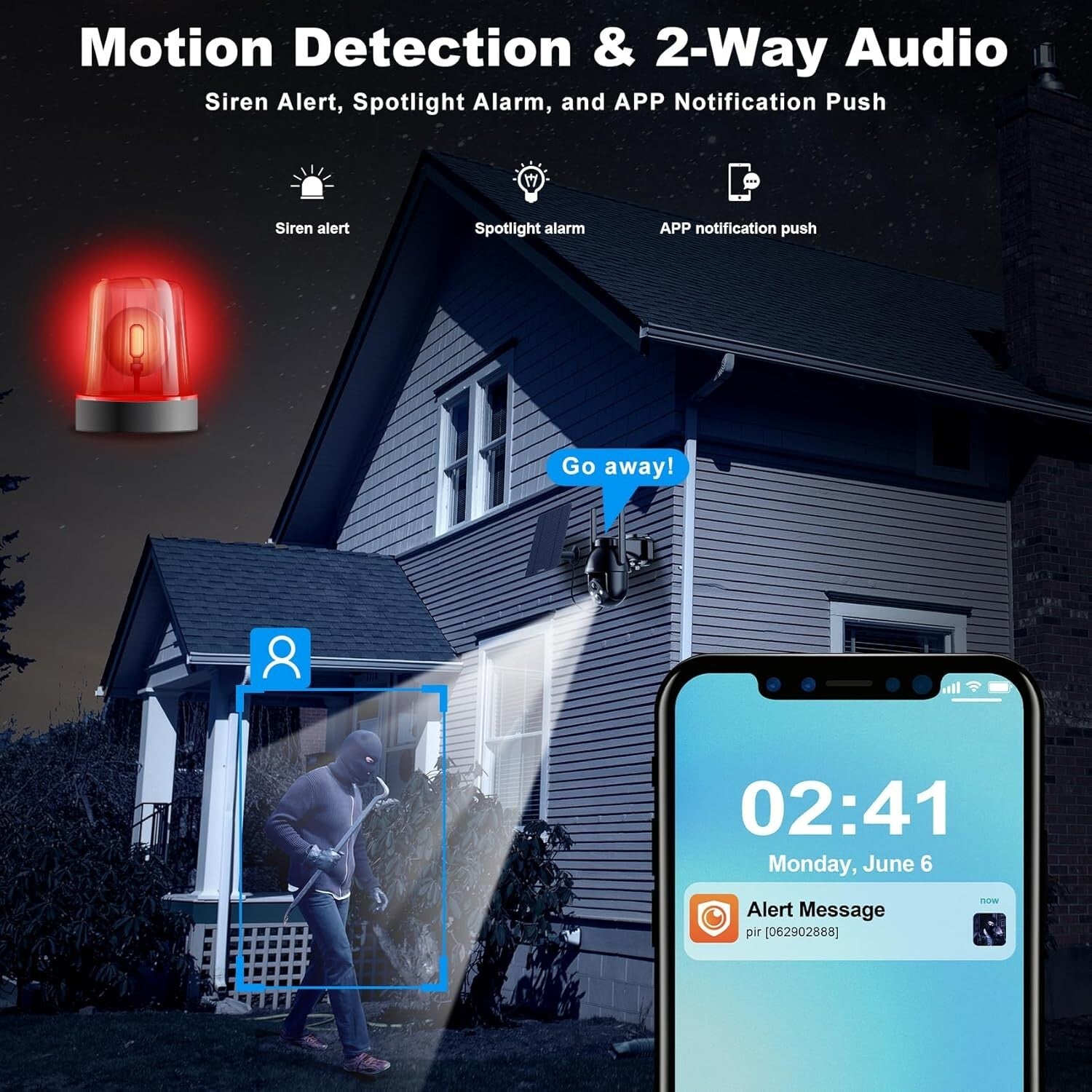 Advanced Solar Security Camera with AI Motion Detection & Cloud Storage Included