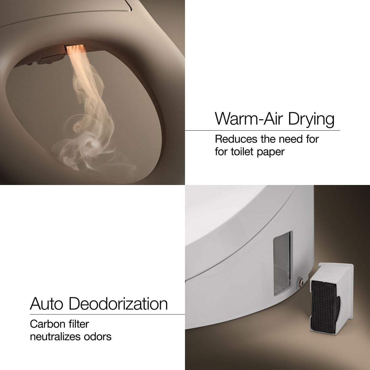 Comfort-Enhancing Heated Bidet Toilet Seat with Self-Cleaning Wand & Nightlight