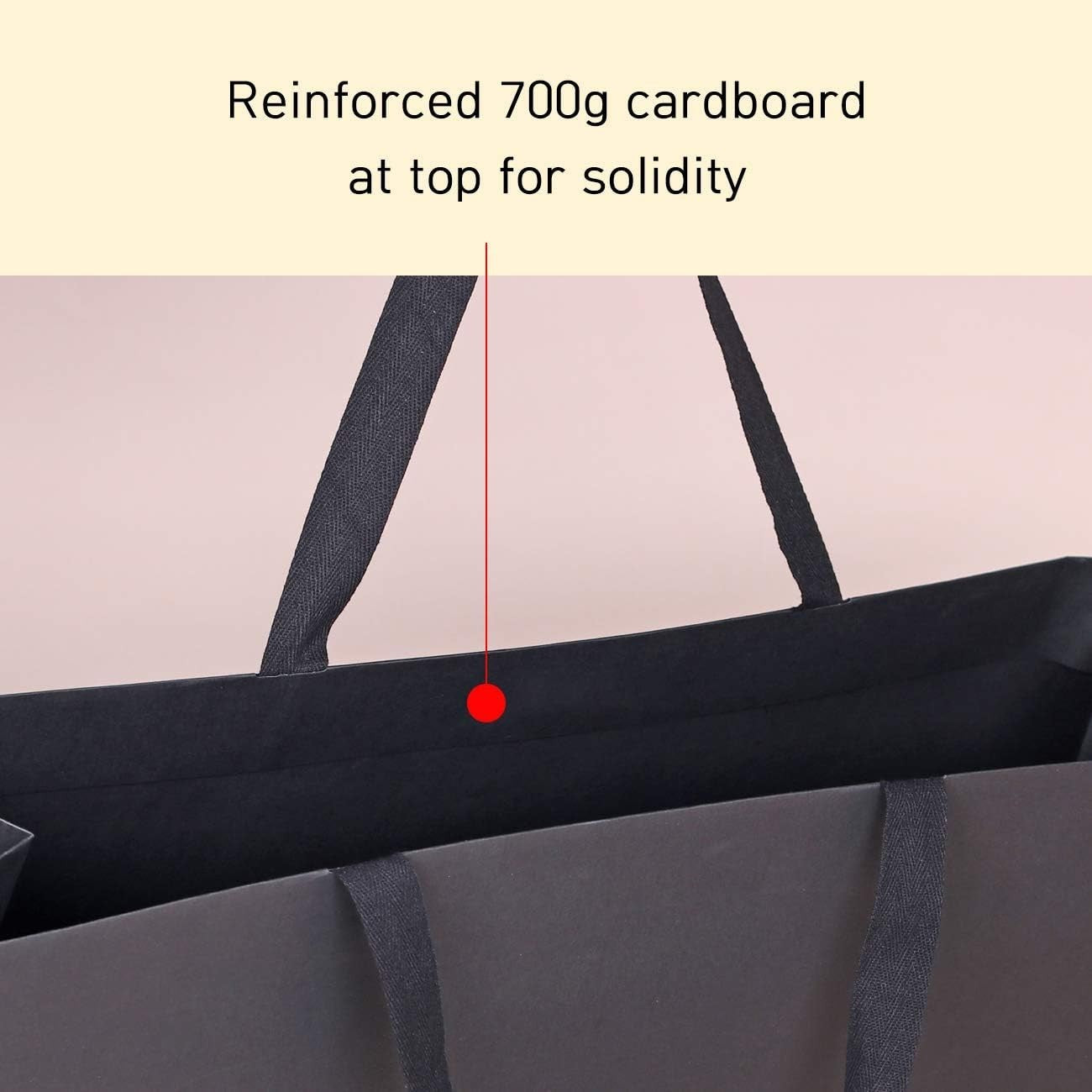 6 Extra Large Cotton Handle Gift Bags - Perfect for Weddings, Parties, Birthdays