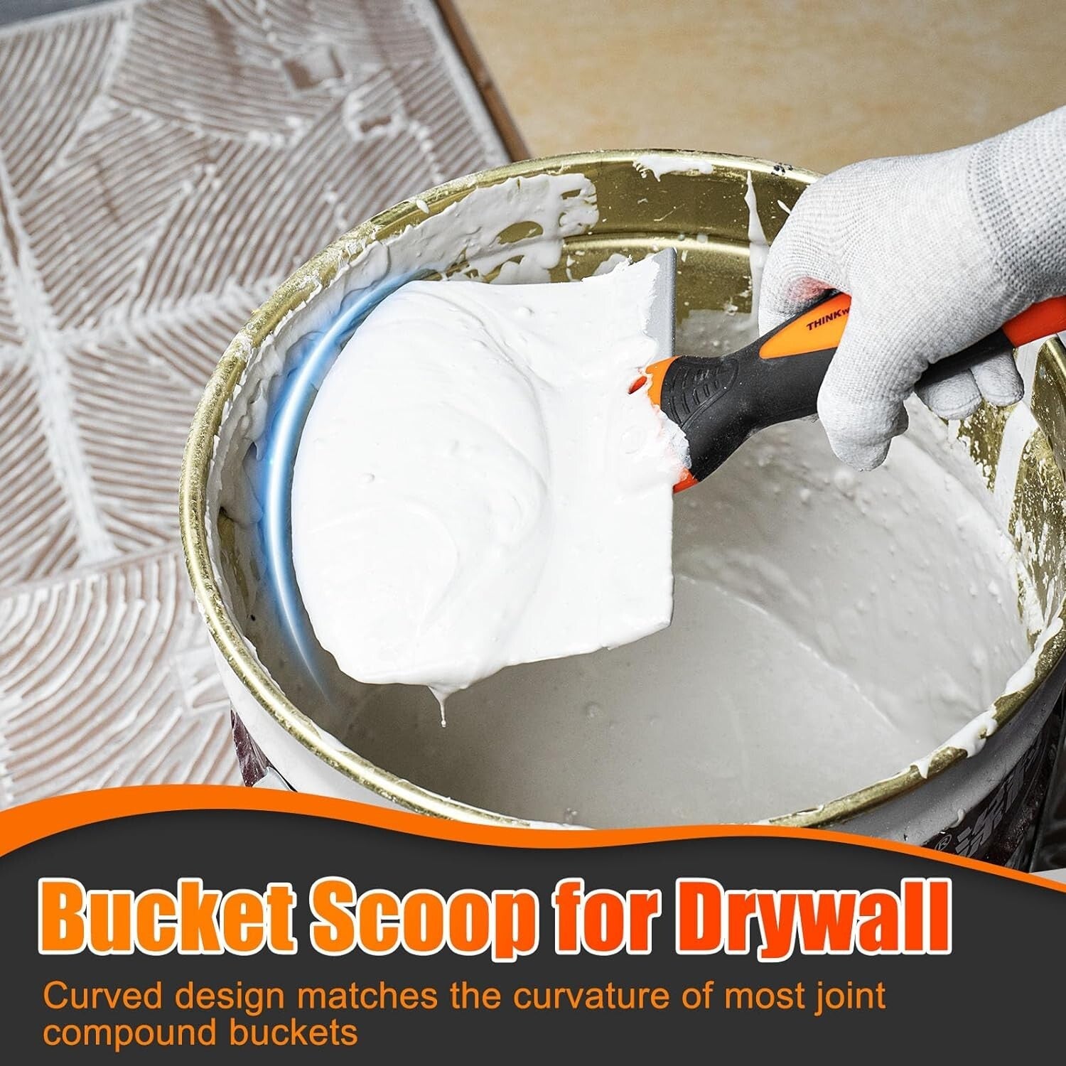 Premium Drywall Tool Kit: 10 Stainless Steel Knives, Mud Pan & Scoop Included