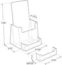 Load image into Gallery viewer, Stylish 50-Pack Trifold Brochure Stand with Horizontal Card Holder - Fast Access