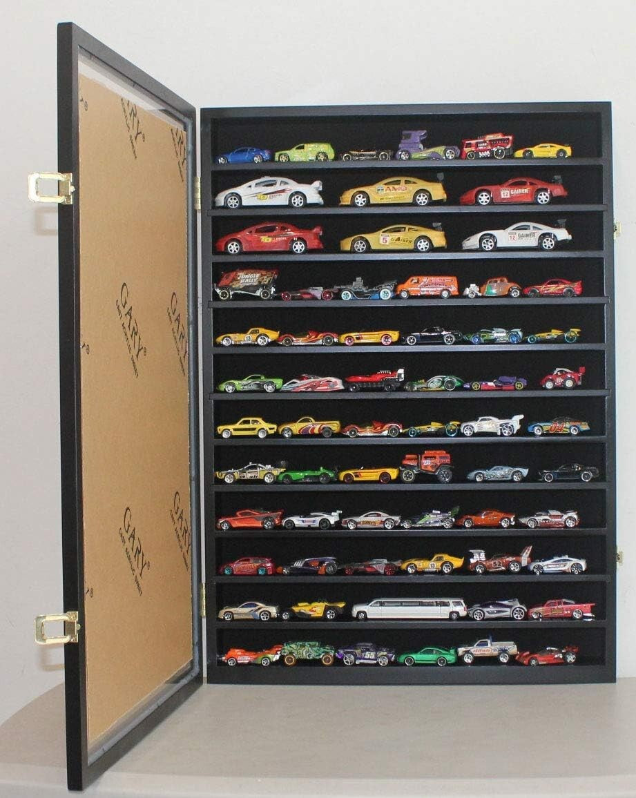 Sturdy Wall-Mounted Cabinet for 1/64-1/43 Scale Model Cars - Lightweight Design
