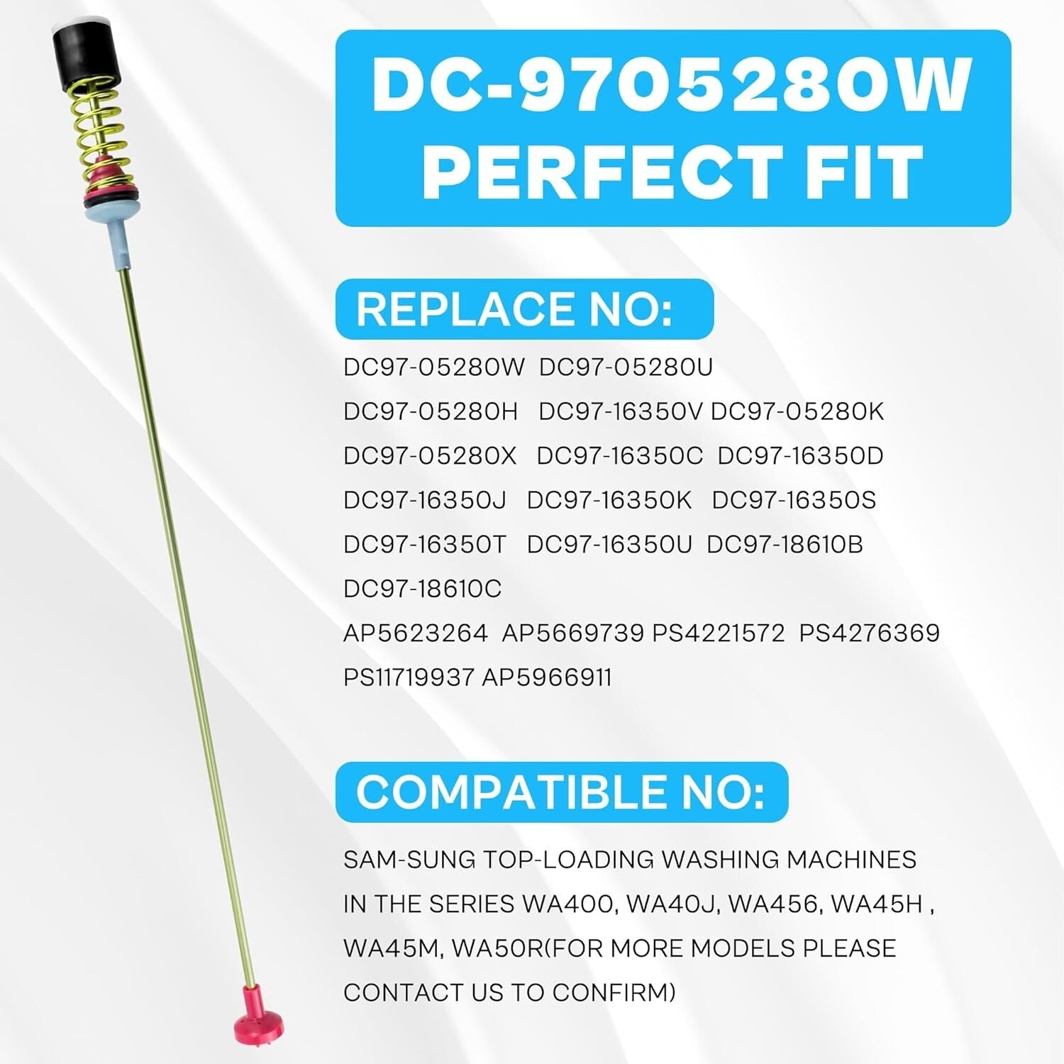 Support Your Samsung Washer - Heavy-Duty Suspension Rods for Smooth Operation